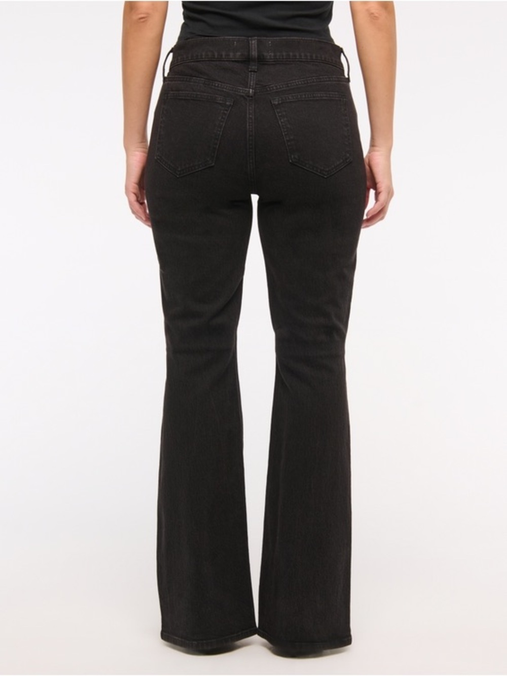 Abercrombie & Fitch Women's 33 Curve Love Mid Rise Bootcut Jean Black - Picture 3 of 15